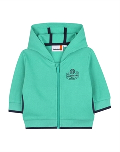 Толстовка с капюшоном на молнии с логотипом Kids, зеленый Timberland