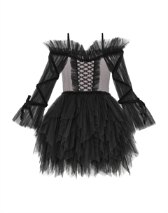 Платье из тюля с оборкой по подолу, черный Tutu du monde