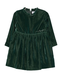 Платье с бархатной вышивкой, зеленый Il gufo
