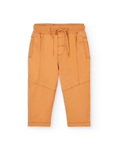 Детские однотонные брюки с эластичным поясом, оранжевый Boboli