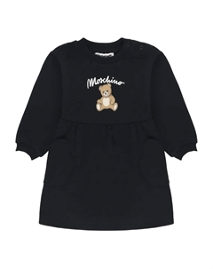 Платье-свитшот с принтом Тедди, черный Moschino kids