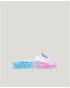 Детские прозрачные шлепанцы с блестками, многоцветный Pepe jeans