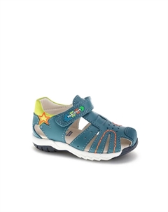 Детские пинетки из кожи на липучке, индиго Pablosky