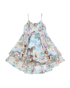 Многоярусное платье с леопардовым принтом, синий Camilla kids