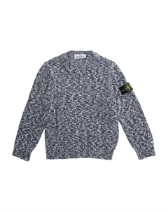 Пятнистый свитер с круглым вырезом, синий Stone island junior
