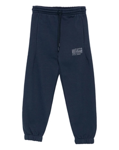 Спортивные брюки из хлопка с логотипом, синий Msgm kids