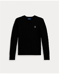 Детская хлопковая кофта с узором "восьмерки", черный Polo ralph lauren