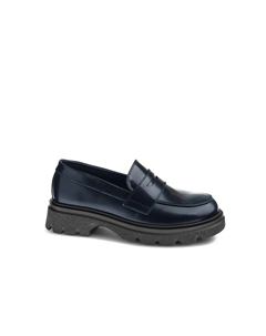 Детские мокасины из кожи с амортизирующей стелькой, темно-синий Pablosky