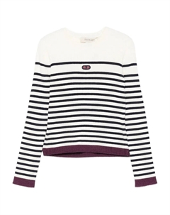 Полосатый ребристый свитер, нейтральный Twin-set kids