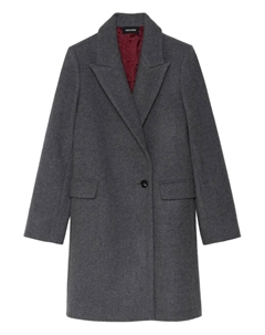 Пальто с одной пуговицей, серый Zadig&voltaire
