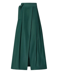Плиссированная юбка макси с завязывающимся поясом, зеленый Pinko
