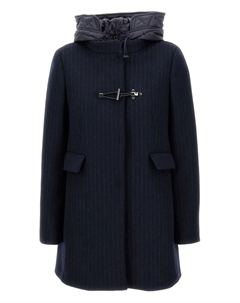 Пальто с застежкой-молнией в тонкую полоску, синий Fay