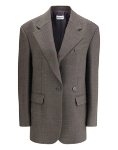 Однобортный пиджак с заостренными лацканами, серый Parosh