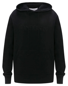 Худи с вышитым логотипом, черный Jw anderson