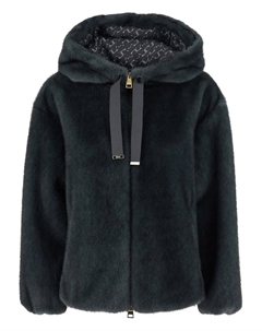 Куртка из искусственного меха с капюшоном, серый Herno