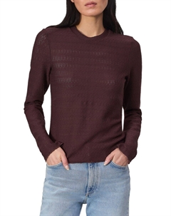 Текстурированный трикотажный свитер Julia с круглым вырезом, цвет Dark Purple Rag & bone