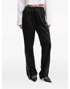 Атласные брюки с полосками по бокам, черный Hugo