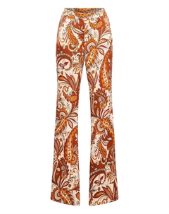 Расклешенные брюки с принтом пейсли от Harmoni Retrofete, коричневый
