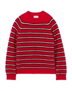 Полосатый свитер с круглым вырезом, красный Claudie pierlot