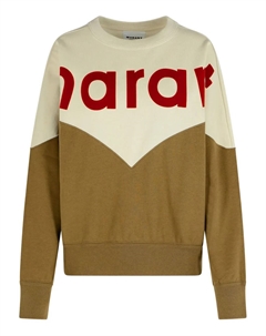 Двухцветная толстовка с логотипом Хьюстона, нейтральный Isabel marant