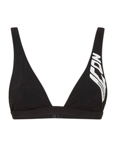 Треугольный бюстгальтер с логотипом Icon, черный Dsquared2
