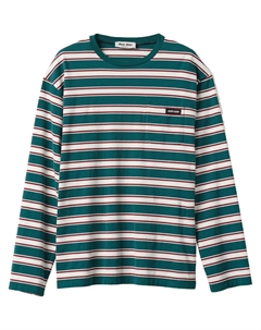Футболка в полоску, зеленый Miu miu