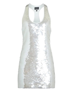 Мини-платье со спиной-борцовкой и пайетками Retrofete, серебряный