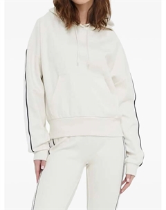 Худи с отделкой в полоску, белый Hugo