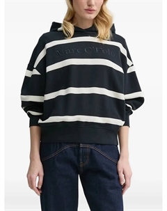 Полосатая толстовка с капюшоном, черный Marc o'polo