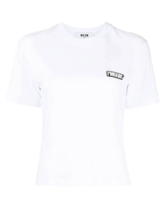 Футболка с нашивкой-логотипом, белый Msgm