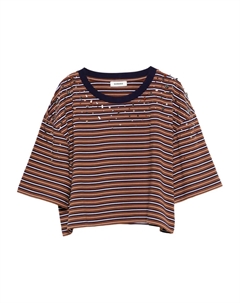 Футболка в полоску, коричневый Sandro