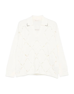 Вязаный свитер с вырезами, белый Liu jo