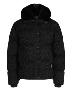 Пуховик с логотипом, черный Karl lagerfeld