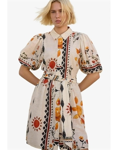 Платье-рубашка REGULAR FIT - PUFF SLEEVE TIE WAIST, мультиколор Next