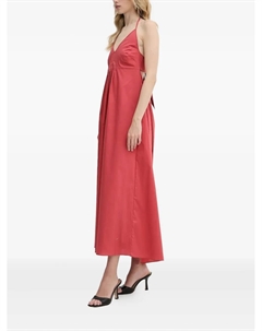 Платье макси с халтер-воротом и завязками на спине, красный Liu jo