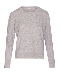 Топ с круглым вырезом в рубчик, серый Liu jo