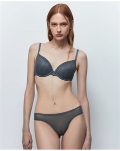 Бюстгальтер с косточками, серый Сфера