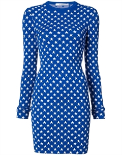 Облегающее мини-платье с узором из звезд, синий Givenchy