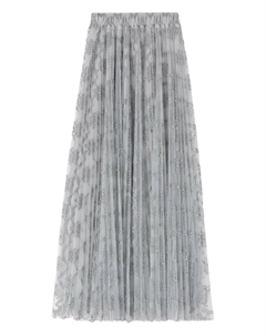 Вышитая плиссированная юбка, серый Ermanno scervino