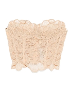 Кружевной топ-корсет, коричневый Ermanno scervino