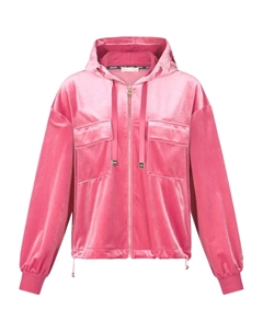 Толстовка из синели на молнии, розовый Liu jo