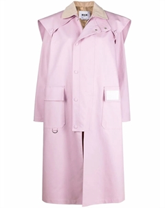 Тренч с логотипом, розовый Msgm