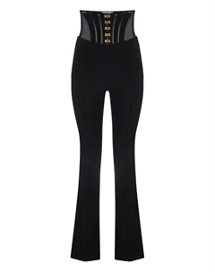 Брюки с завышенной талией, черный Elisabetta franchi