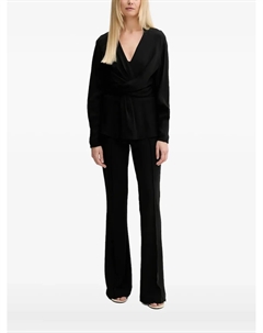 Блузка с закручивающейся передней частью, черный Boss