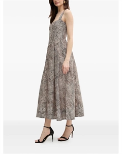 Платье миди Lilah с леопардовым принтом, нейтральный Bardot