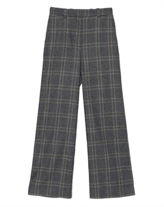 Клетчатые брюки строгого кроя, серый Maje