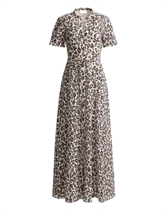 Платье с леопардовым принтом, коричневый St. john