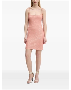 Мини-платье с пайетками и завязками, розовый Hugo