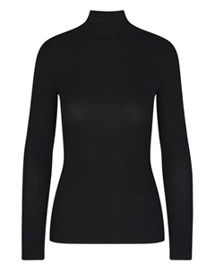 Ребристый топ с высоким воротом, черный Frame