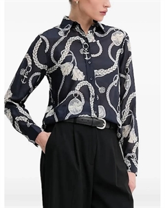 Рубашка с длинными рукавами и принтом в виде веревки, синий Gant